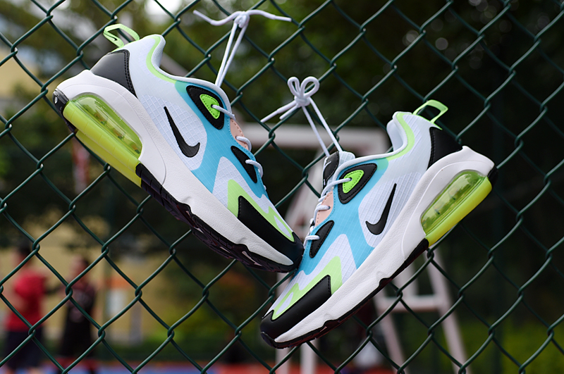 Women 2020 Nike Air Max 200V3 White Jade Blue Green Shoes - Click Image to Close